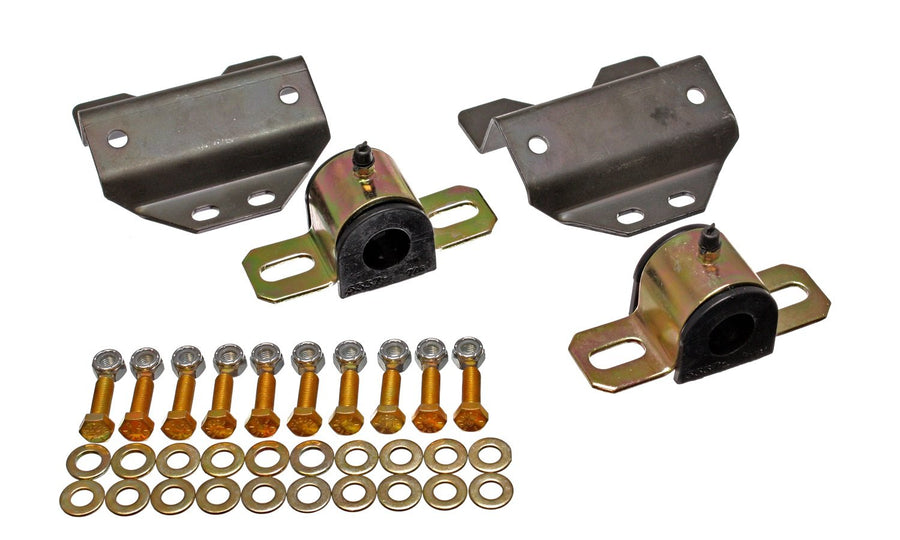 Front Energy Suspension 5.5134G Black Greaseable Sway Bar Bushing Set with Adapter