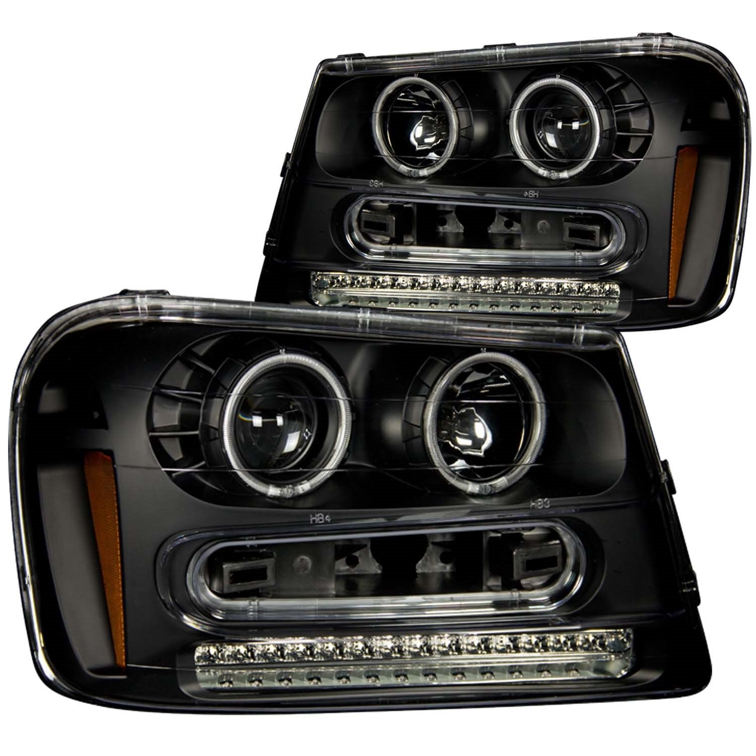 Chevrolet Trailblazer Anzo USA 111127 Black Projectors w/Halos Headlight Assembly - (Sold in Pairs)