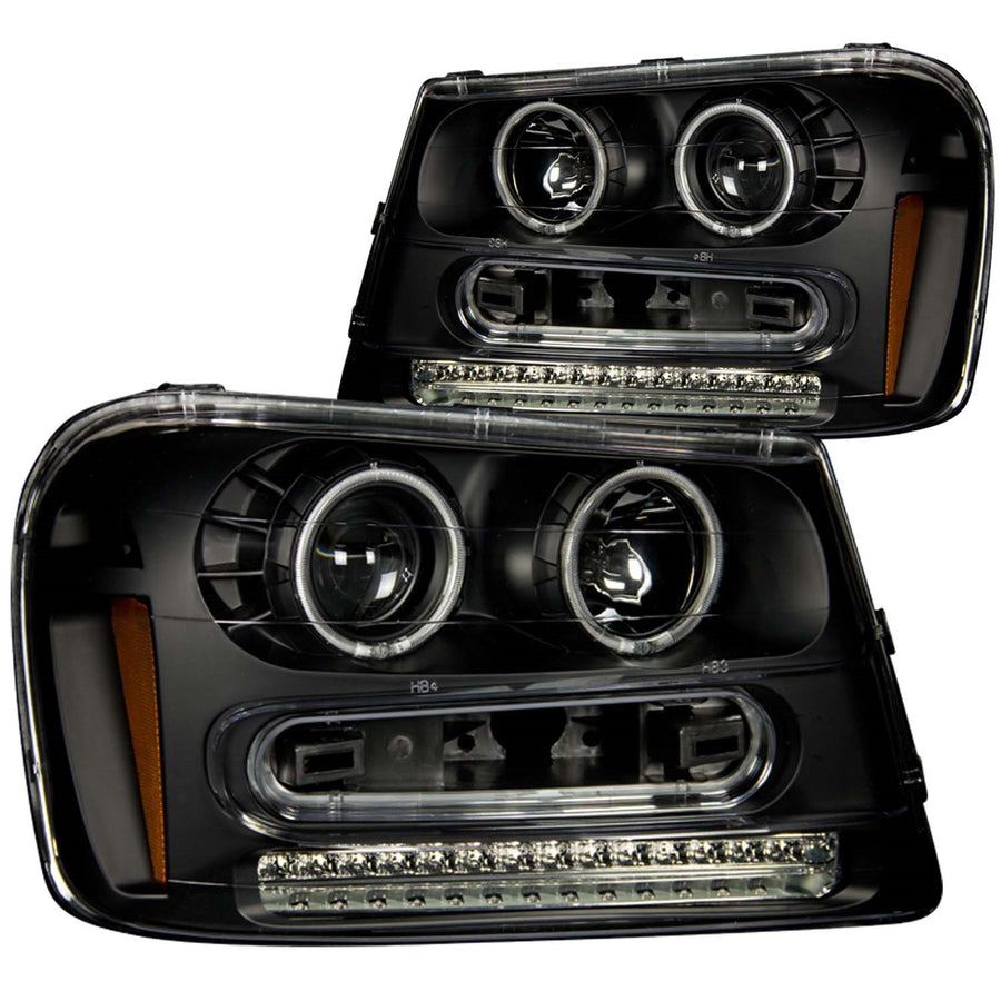 Chevrolet Trailblazer Anzo USA 111127 Black Projectors w/Halos Headlight Assembly - (Sold in Pairs)