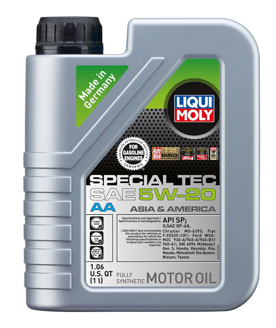 LIQUI MOLY SAE 5W-20 Special Tec AA | 1 L | Fully synthetic engine oil | SKU: 2258