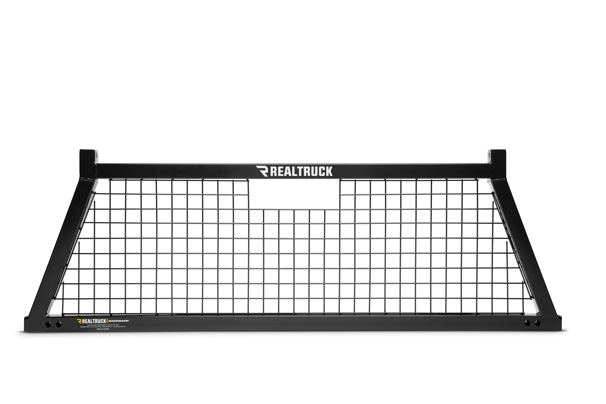 BACKRACK RealTruck Safety Rack Frame Only | Black, No Drill | 10800 | 2017-2020 Ford F-250/F-350/F-450/F-550; 2011-2025 Dodge RAM 1500; 2019-2022 RAM 1500 Classic; 2004-2025 Nissan Titan & Others