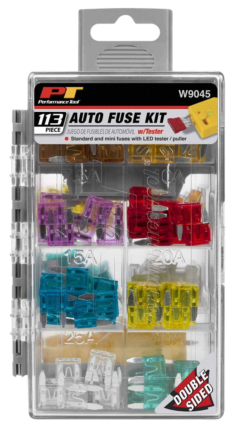 W9045 Performance Tool 113pc Auto Fuse Kit w/ Tester