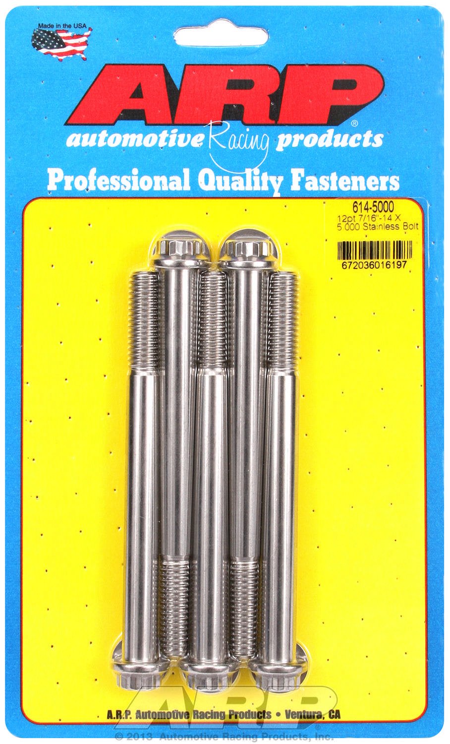 Hex Bolt, ARP (614-5000) Stainless Steel
