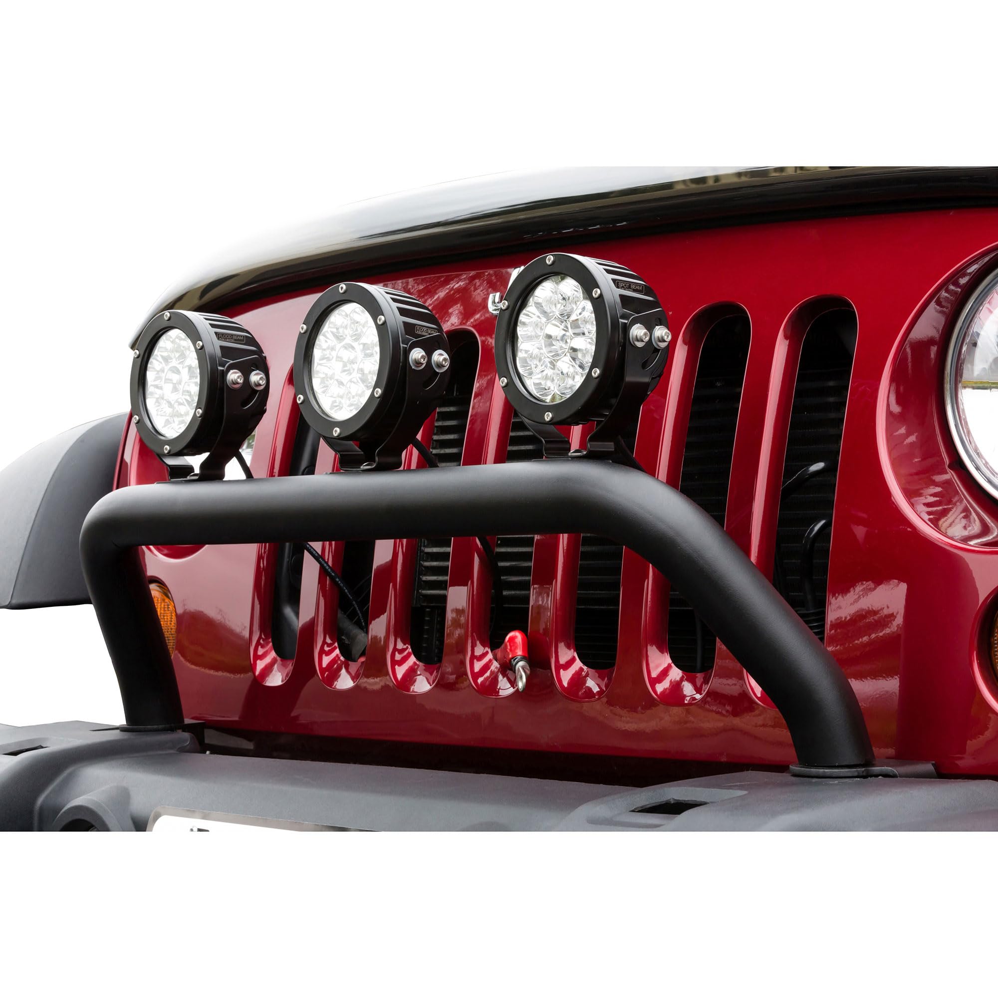 MAX Winch Tray Bull Bar Light Mount Westin 46-43635 fits 2007-2018 Wrangler JK Black Wrinkle