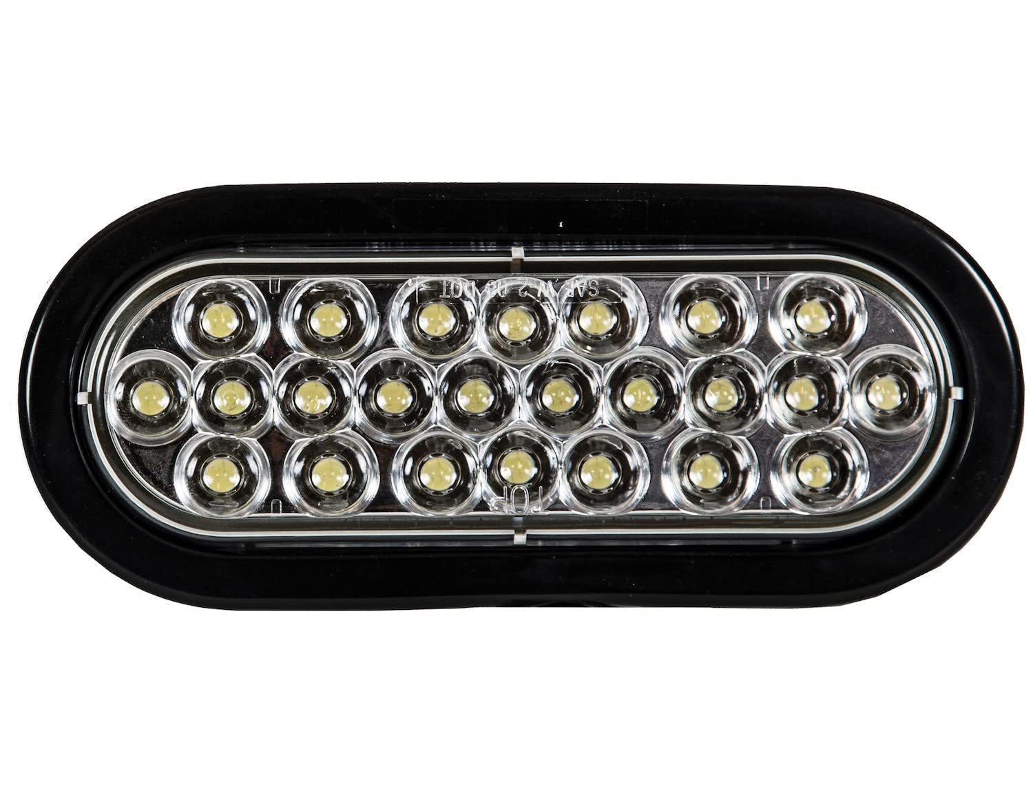 Buyers Products 6" Oval Recessed Strobe Light SL65CO, Clear, 24 LEDS, Warning Light For Trucks and Trailers, Emergency Lights for Vehicles