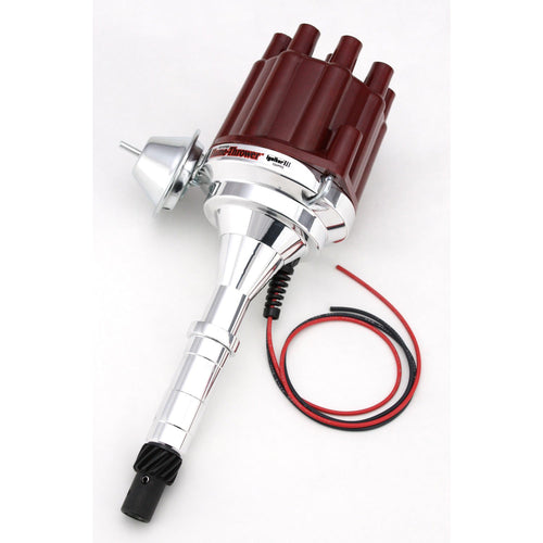 Pertronix D7160701 Flame-Thrower Electronic Distributor with Ignitor III Technology and Vacuum Advance Red Cap for AMC V8
