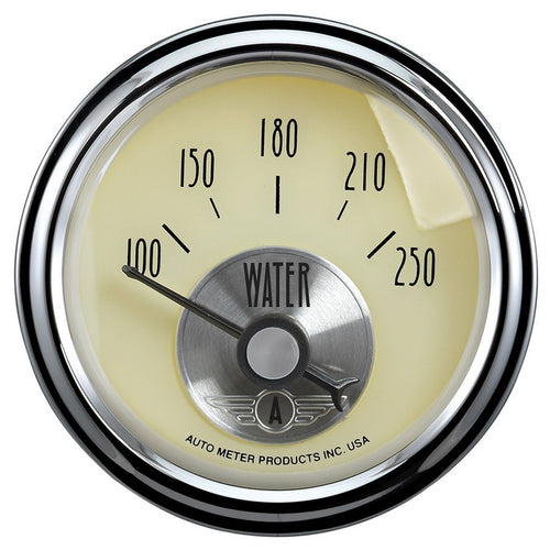 Auto Meter Prestige Antique Ivory 2-1/16" 100-250 Degree Water Temperature Gauge 2037