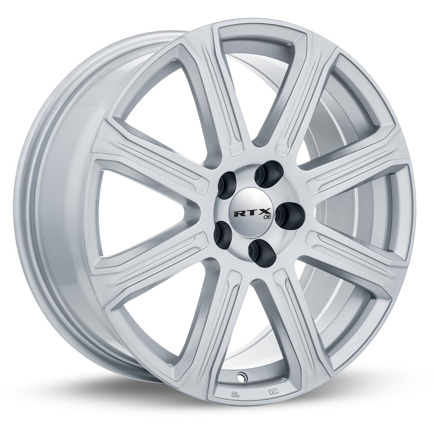 LAHOLM RTX Custom Wheel - 17x7.5, 42 Offset, 5x108 Bolt Pattern, 63.4mm Hub - Silver Rim