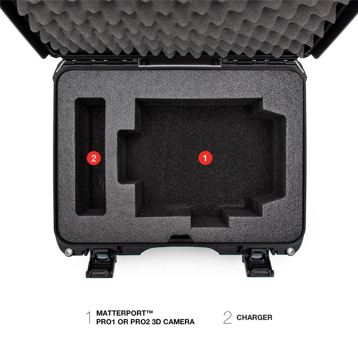 Waterproof Nanuk 925 Hard Case with Custom Foam Insert for Matterport Camera,Black