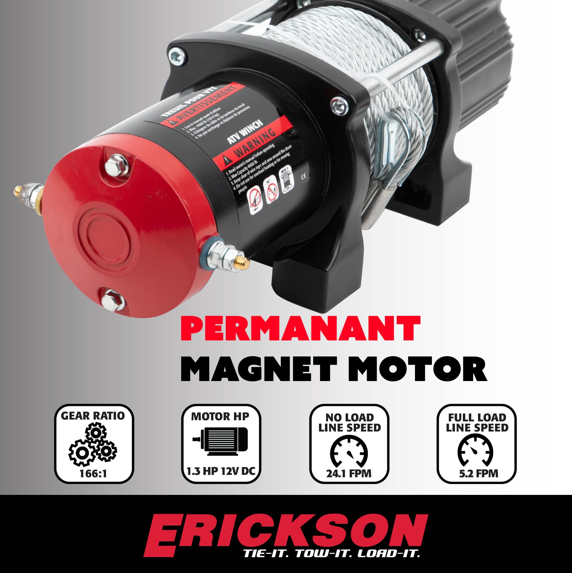 12-Volt Erickson DC 40 ft. 4000 lb. Electric Winch 06428