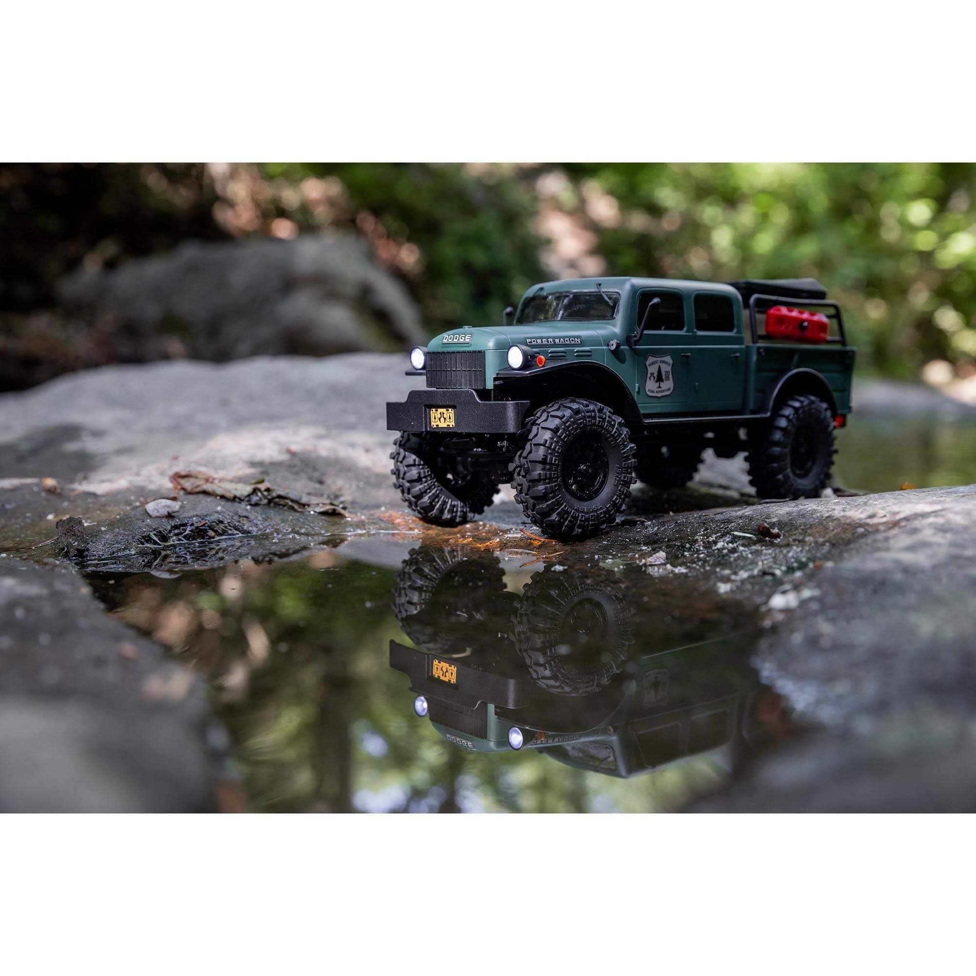 Axial RC Truck SCX24 4 Door Dodge Power Wagon Green 1/24 4 Wheel Drive-RTR (Everything Included to Run Needed) AXI00007T2