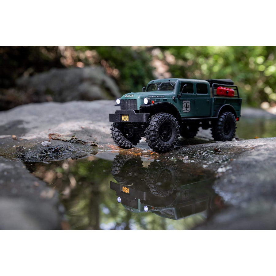 Axial RC Truck SCX24 4 Door Dodge Power Wagon Green 1/24 4 Wheel Drive-RTR (Everything Included to Run Needed) AXI00007T2