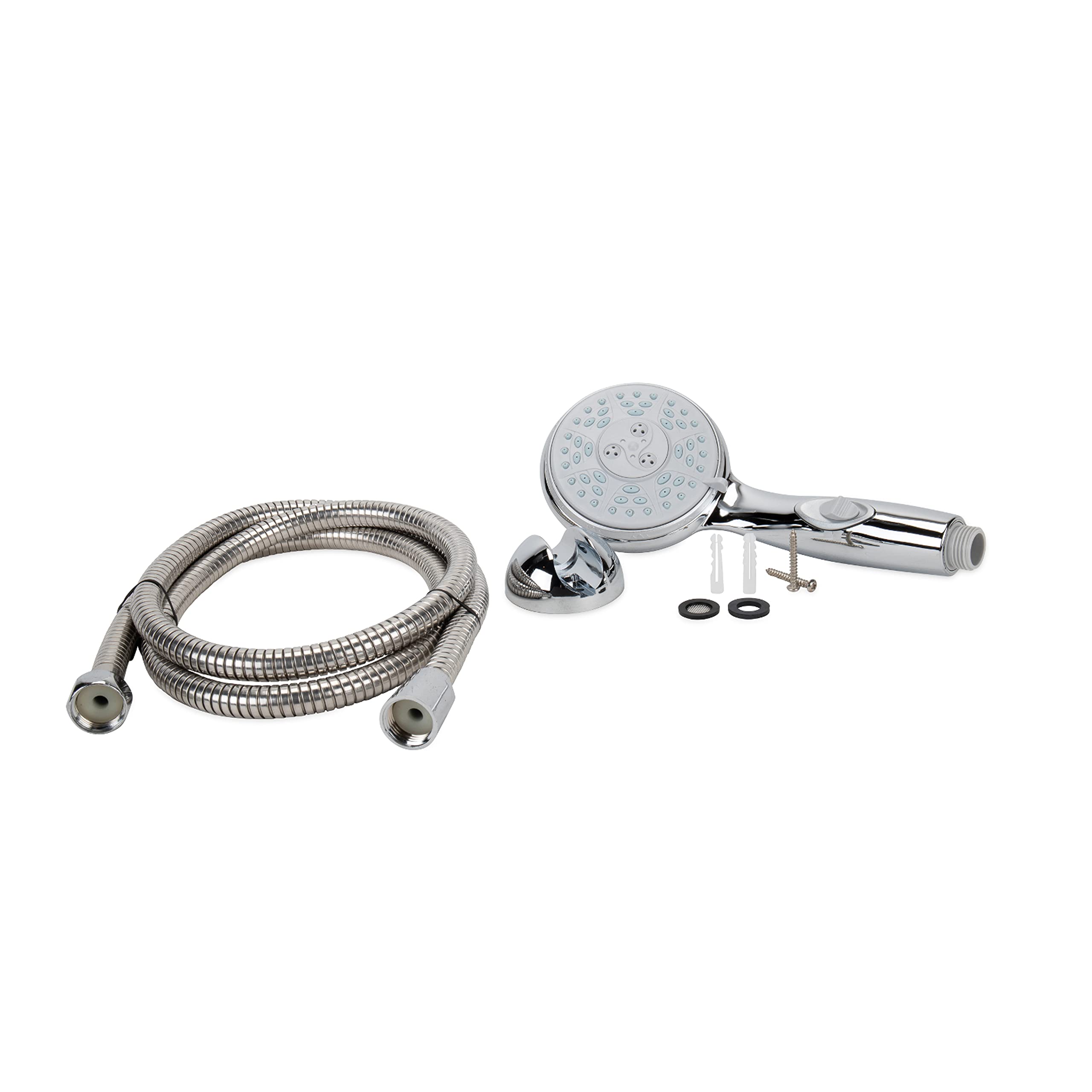 RV Shower Head Kit Camco 43713 with On/Off Switch and 60" Flexible Shower Hose (Chrome)
