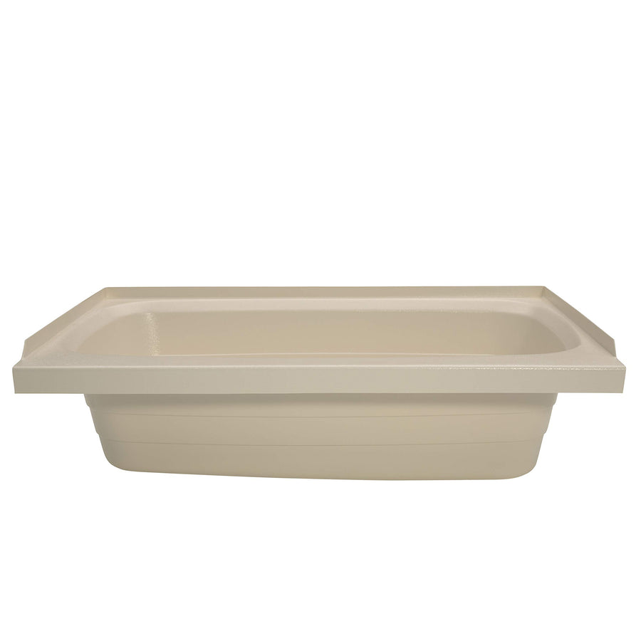 24" x 40" Lippert Replacement Parchment Bathtub with Right Drain, Scratch-Resistant ABS Acrylic for RVs, Travel Trailers, 5th Wheels, Motorhomes - P2440RHSPK