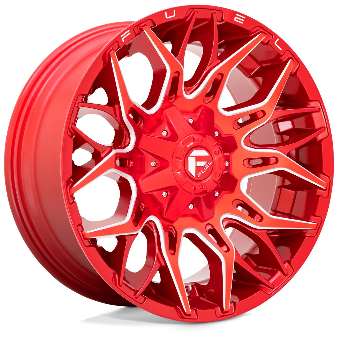 Fuel 1PC D771 TWITCH 20X9 8X180 Candy Red Milled Rim Wheel