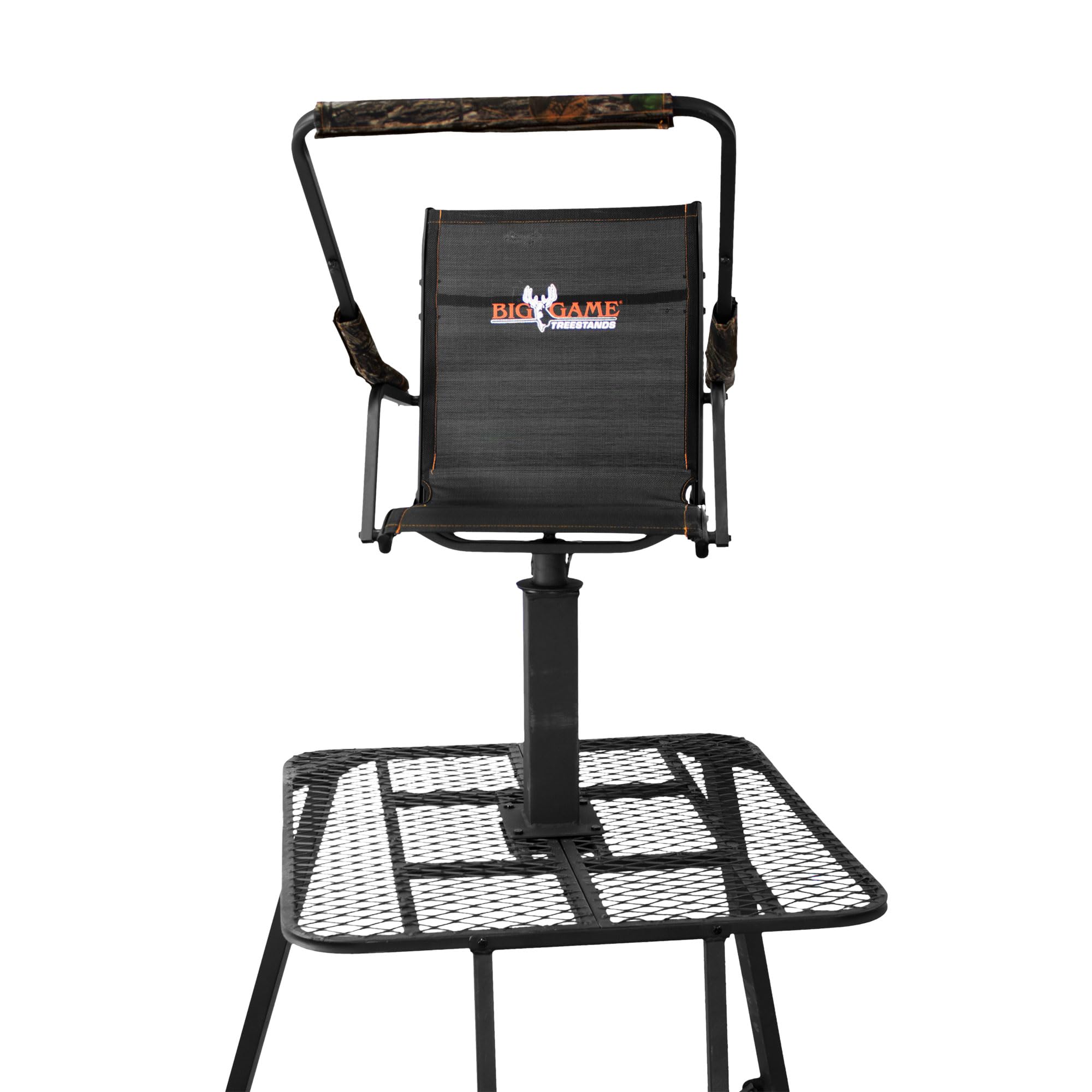 The Defender Big Game Tripod Stand, 1 Person Deer Hunting Climbing Ladder with Rotating Flex-Tek Seat and Shooting Rail, 12.5'