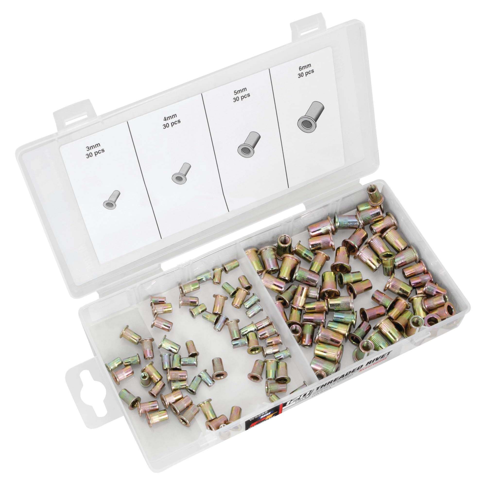 W5252 Performance Tool Rivet Assortment (120pc Metric Threaded)