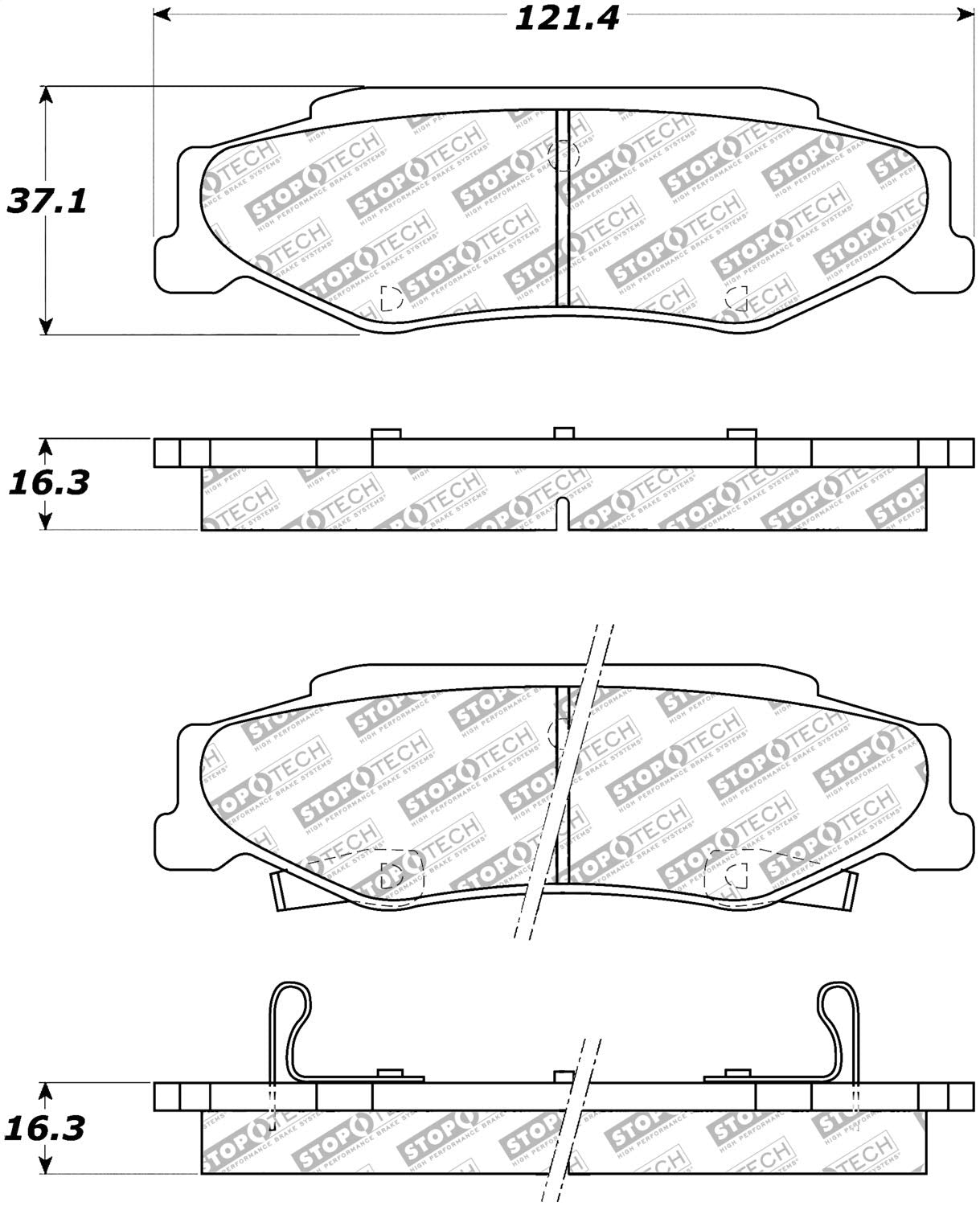 Brake Pads StopTech 305.07320 Street Select with Hardware