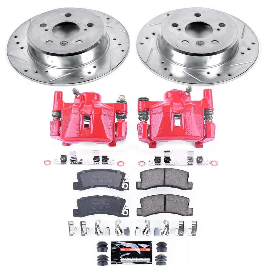 Power Stop Z23 Evolution KC2564A Rear Brake Caliper Kit- Brake Rotors, Brake Pads, Brake Calipers For Lexus RX300 1999-2003 [Model Specific]