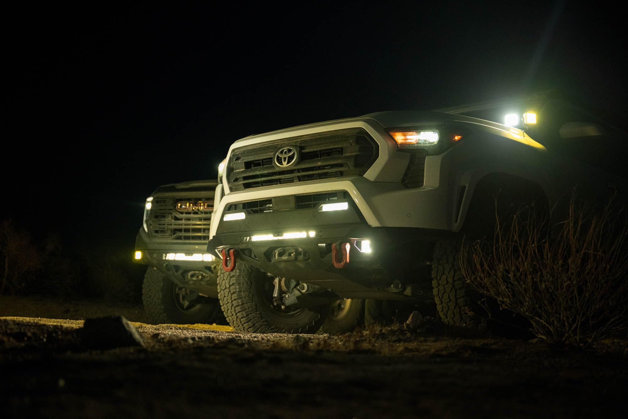 Offroad DV8 Spec Series Front Bumper for 2024-2025 Toyota Tacoma | High-Clearance Design | Heavy-Duty Winch Mount | 20" Light Bar Mount | Pair of D-Ring Mounts | (2) 3" Pod Light Mounts | Steel