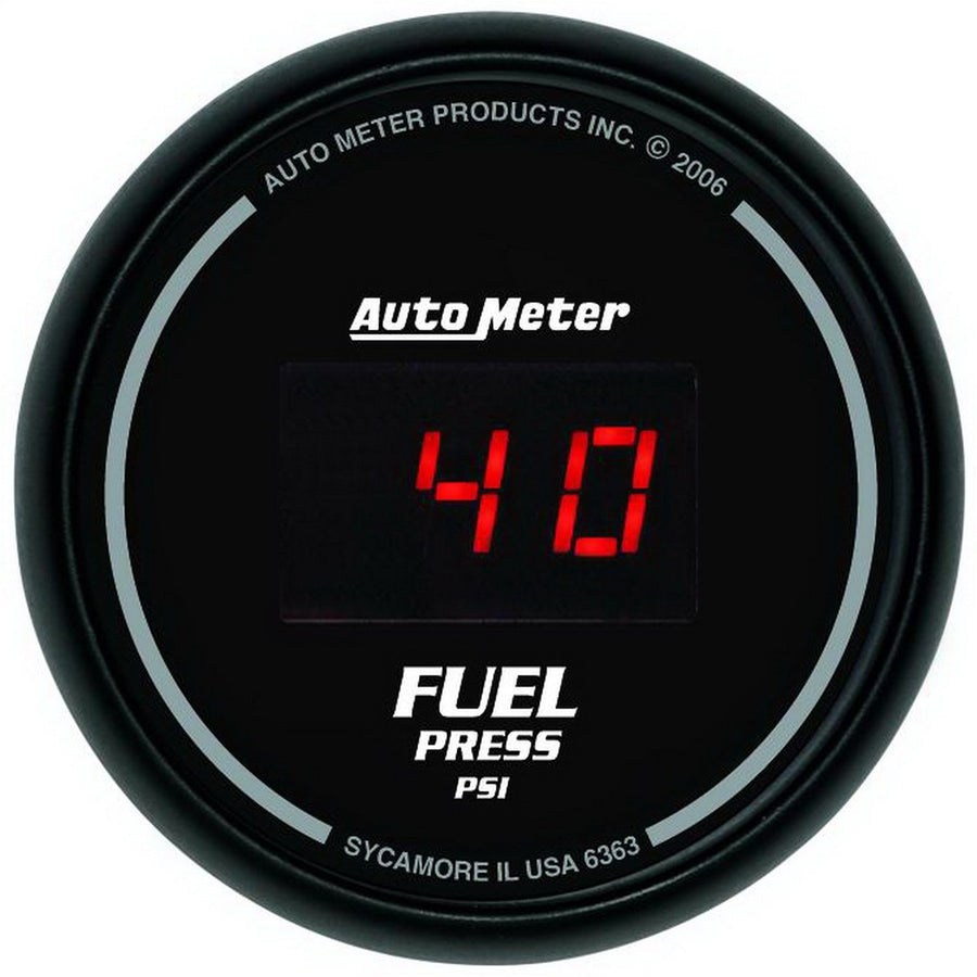 Auto Meter Sport Comp 6363 Digital 2-1/16" 0-100 PSI Digital Fuel Pressure Gauge
