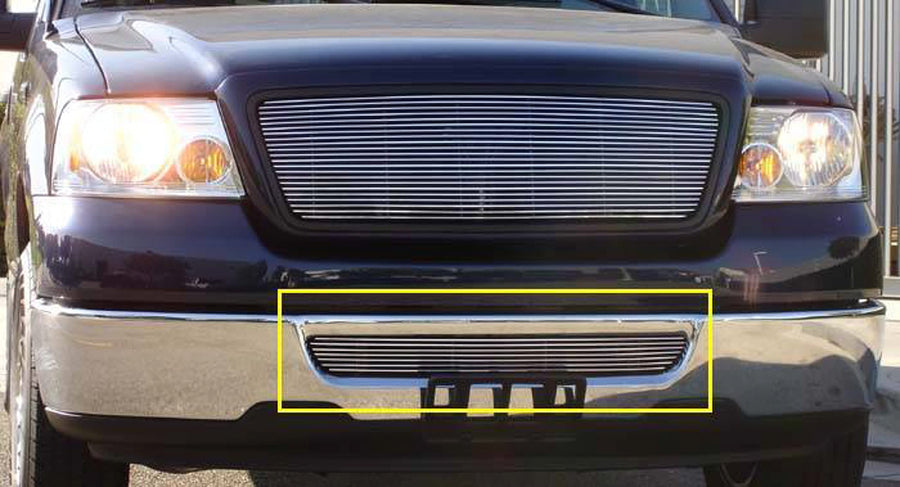 Horizontal T-Rex 25555 Aluminum Polished Finish Billet Bumper Grille Bolt-on for Lincoln Mark LT