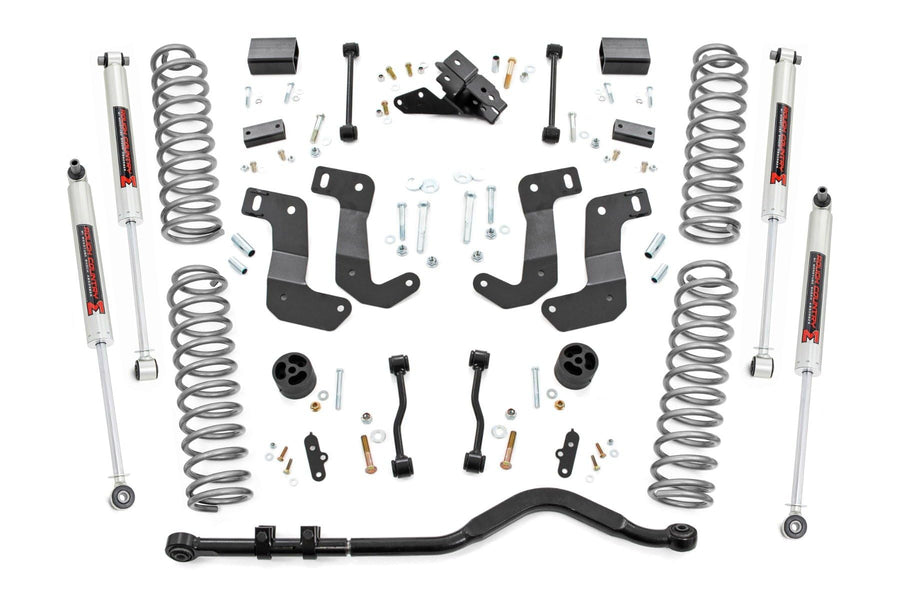 3.5" Rough Country Lift Kit w/ M1 Shocks for Jeep Wrangler Unlimited JL (2018-2023) 4-Door - Fits up to 35" Tires