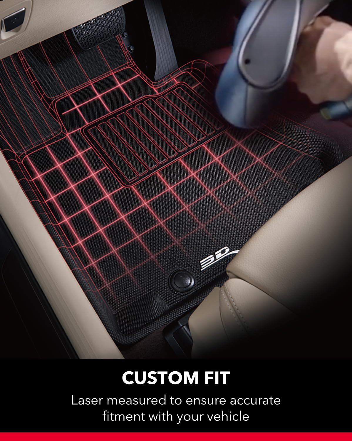 Custom Fit 3D MAXpider Elitect Floor Mat (Black) Compatible with Tesla Model 3 Highland 2024-2026 - Full Set