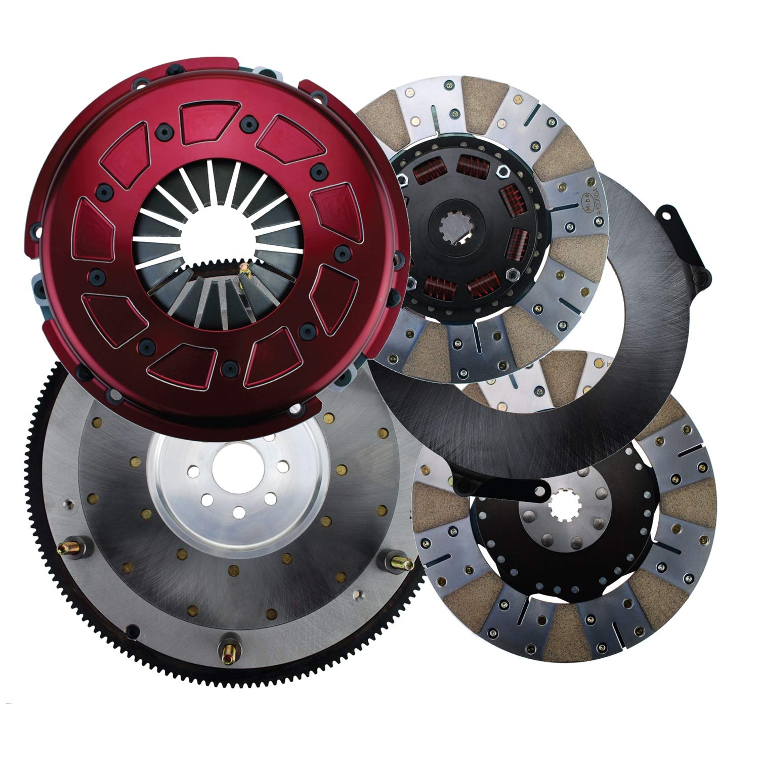 Pro Street Dual Disc Metallic Clutch System Ram 60-2200N Size 10.5 in. 164 Tooth Count 10 Spline By 1 1/16 in. Incl. Flywheel/Disc/Pressure Plate