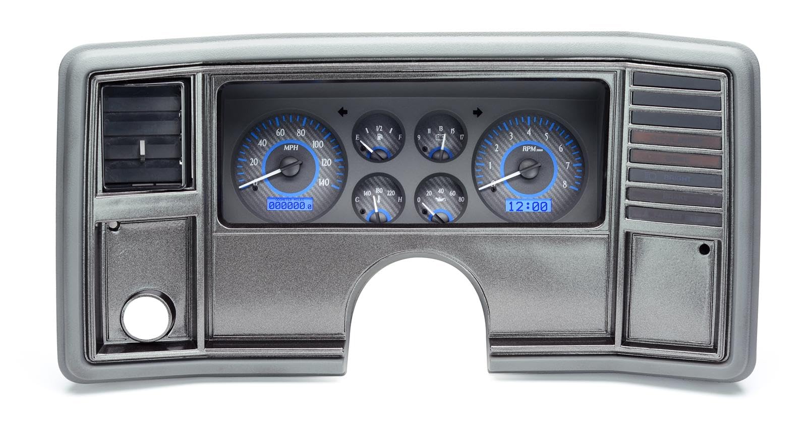 Dakota Digital VHX-78C-MC-C-B Analog Gauge Instrument System with round speedometer Compatible 1978-88 Chevy Monte Carlo, 1978-87 Chevy El Camino/GMC Caballero and 1978-83 Chevy Malibu