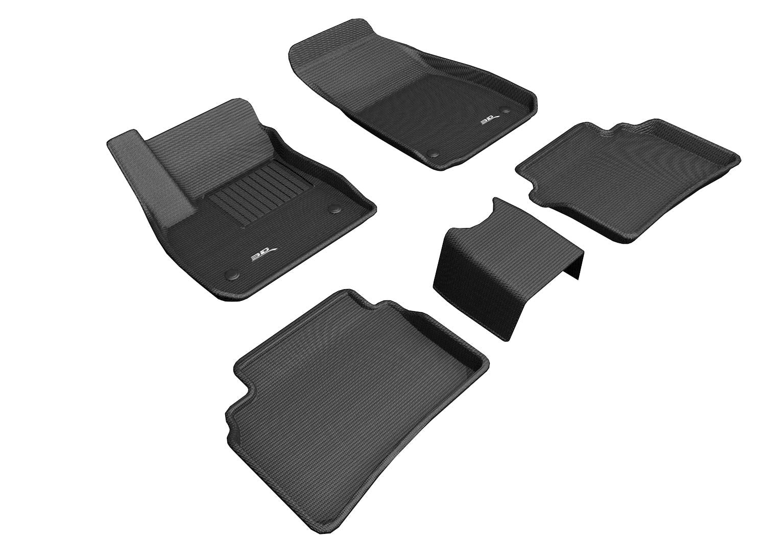 3D MAXpider KAGU Custom Fit Floor Mat (BLACK) for 2018-2020 BUICK REGAL - 1ST ROW 2ND ROW