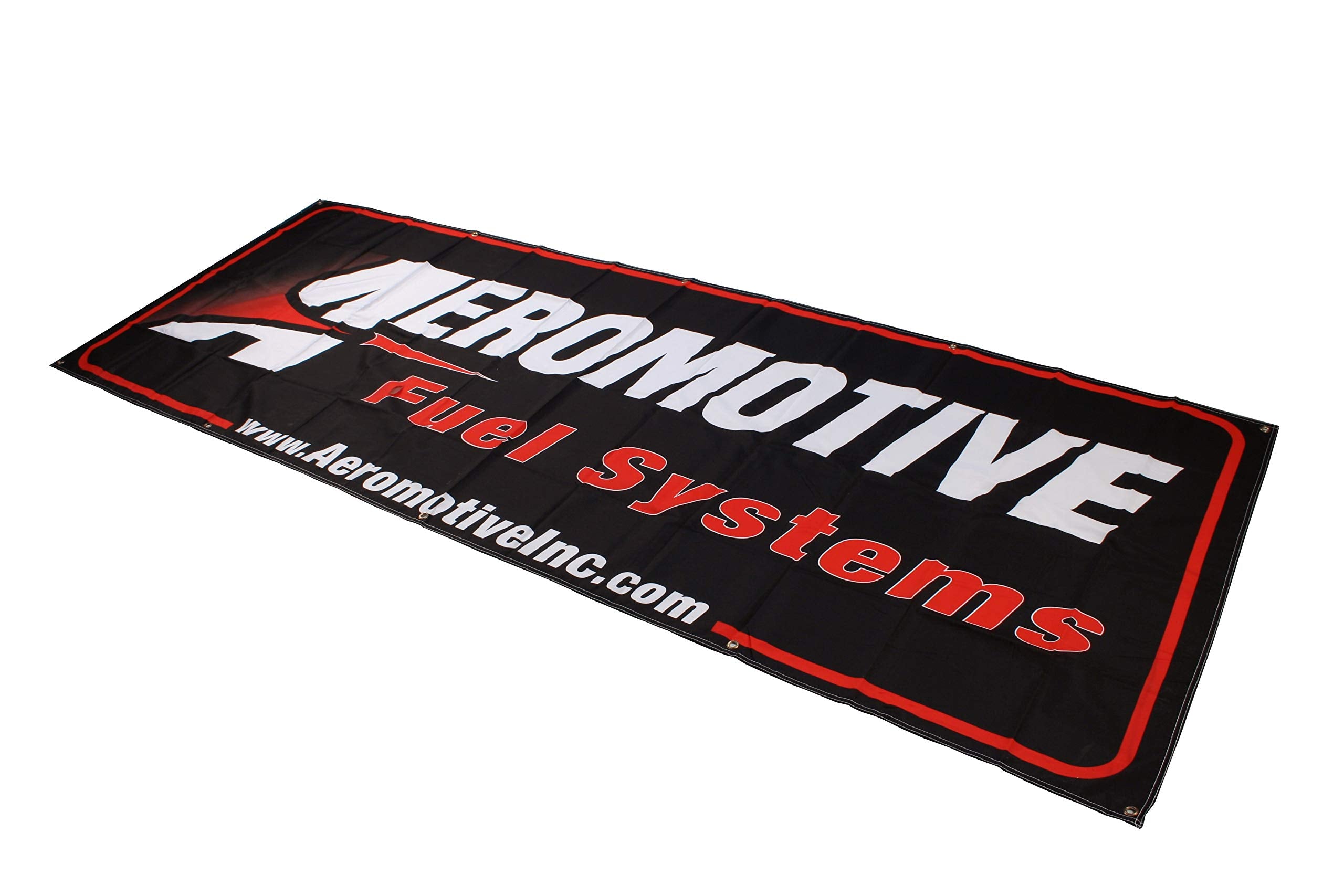32in x 92in Aeromotive Banner - (Black/Red)