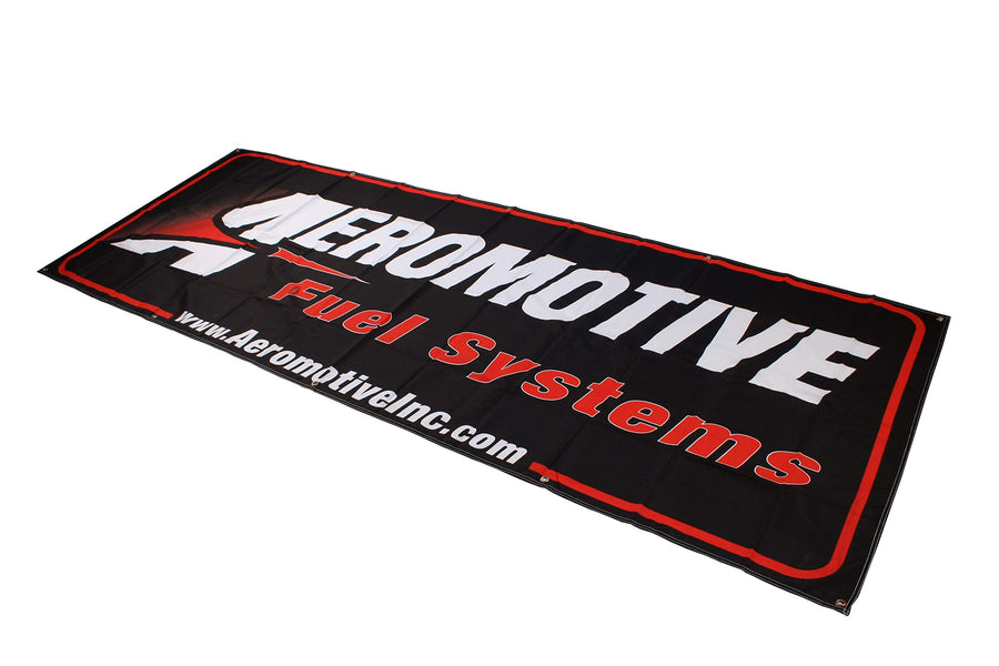 32in x 92in Aeromotive Banner - (Black/Red)