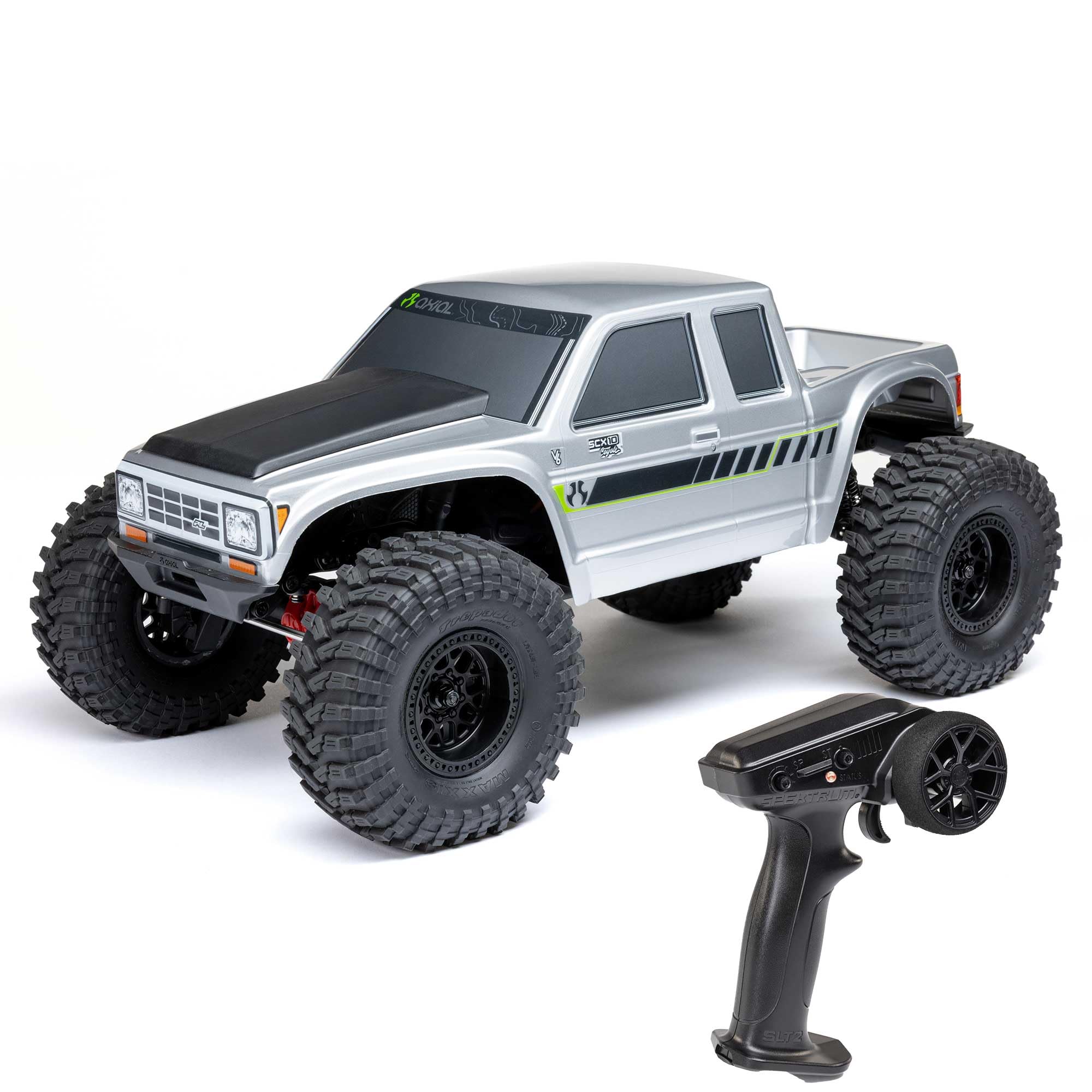 Axial RC Truck 1/10 4X4 SCX10 III Coyote RTR (Battery and Charger Not Included) Brushed Rock Crawler, Silver, AXI-2036T1