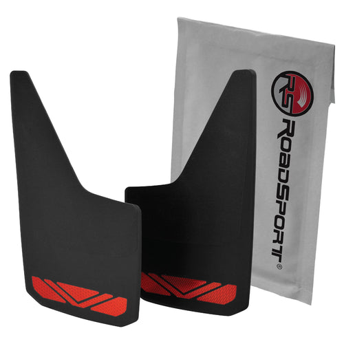 RoadSport 4326 Universal Fit 'C' Series Premiere Splash Guard (Black with Red Prism; 18" Height x 10-3/8" Wide)