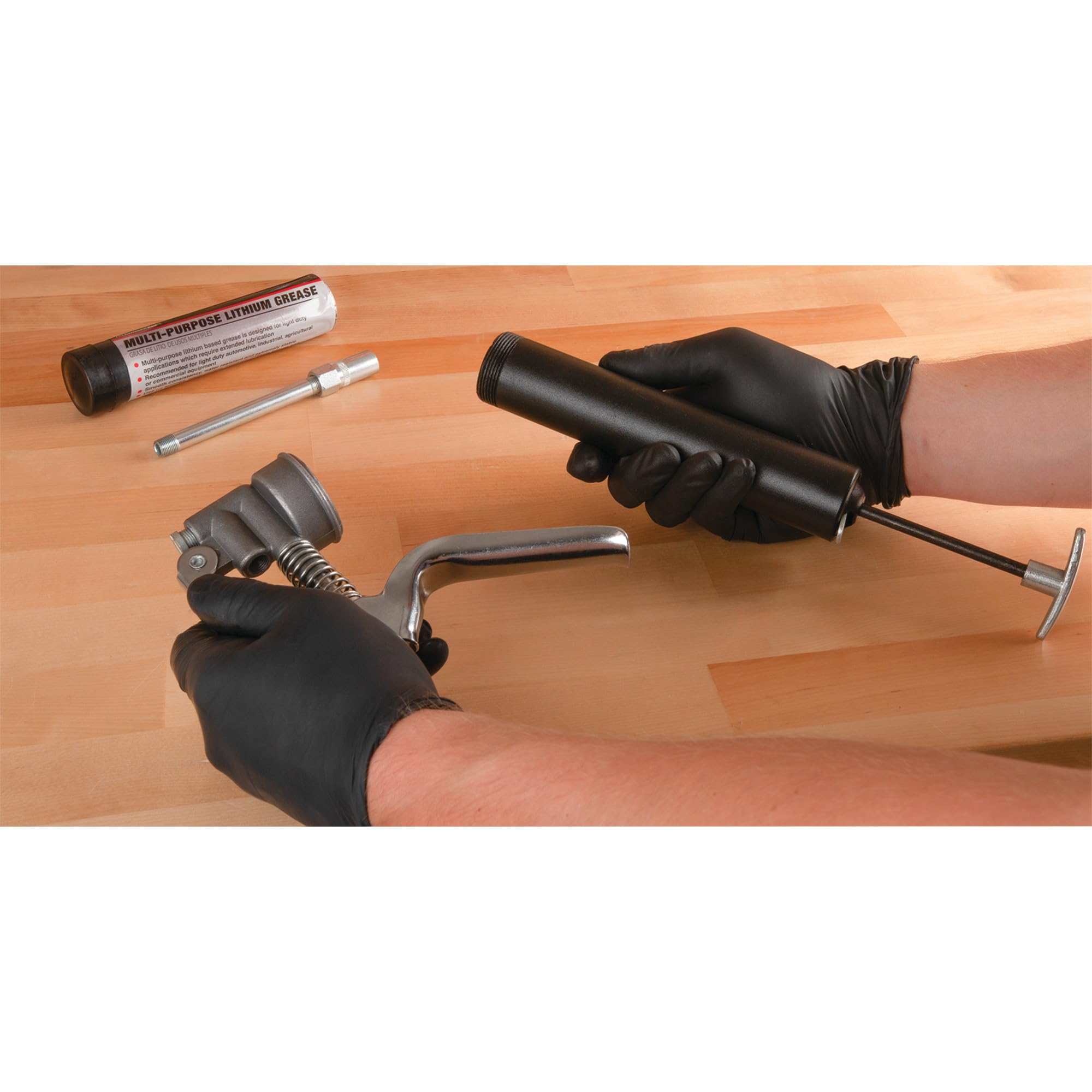 Mini Grease Gun Kit Performance Tool W54205 with Grease Black