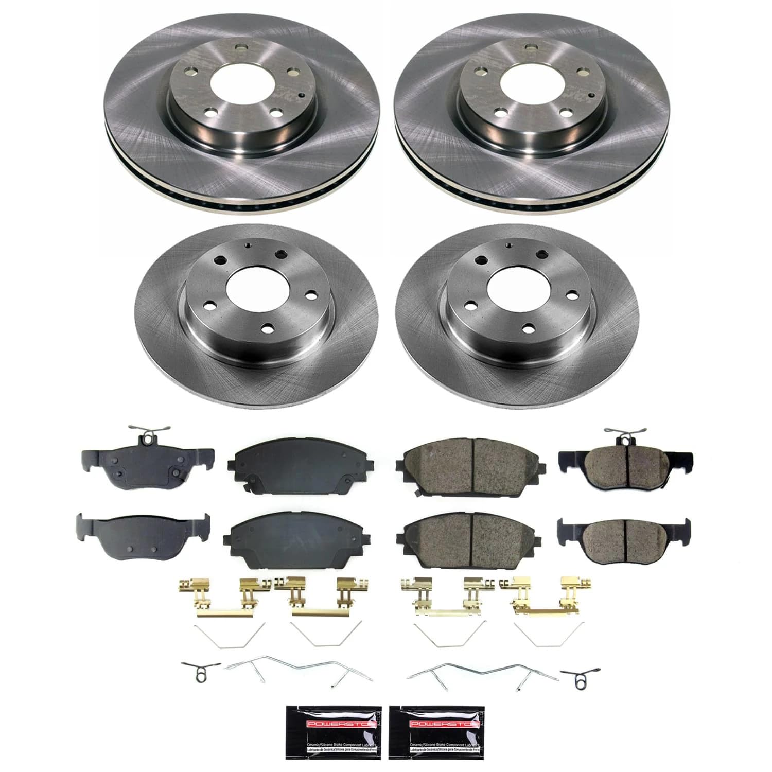 POWERSTOP Stock Replacement Front and Rear Brake Pads and Rotors Brake Kit Autospecialty For Mazda CX-30 2020-2022 [Vehicle Specific]