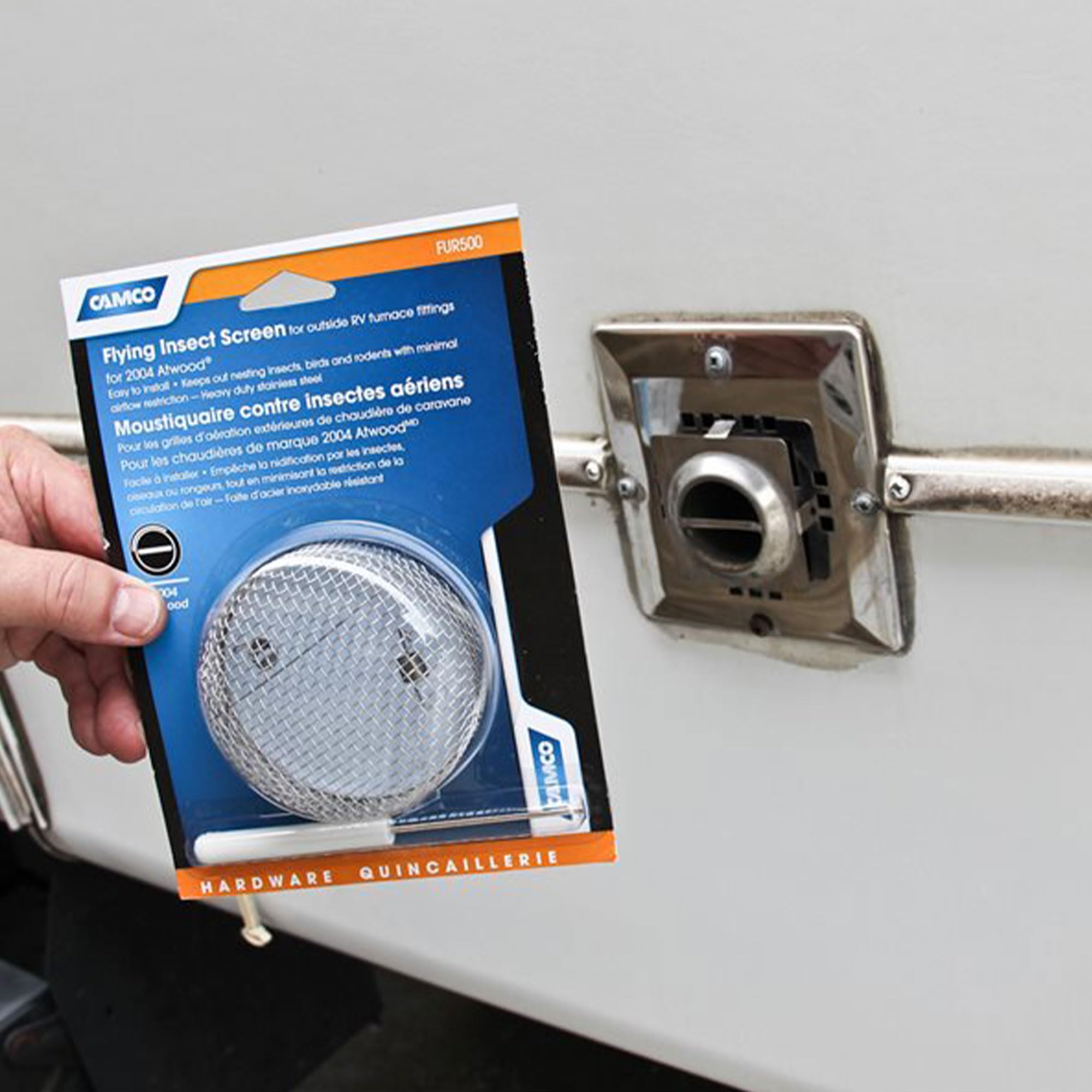 Camco Insect Flying Screen for 2004 Atwood - Keep Your RV Furnace Safe from Insects & Rodents - Heavy Duty Stainless Steel Construction - RV Furnace Vent Cover with 3.6" Diameter (42144)