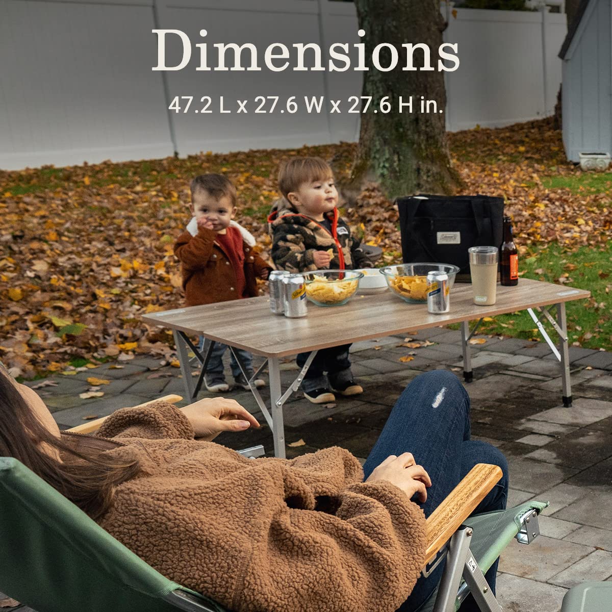 Coleman Premium Living Collection Outdoor Furniture Assortment, Lightweight & Weatherproof Chair, Table, Cot, & Bench for Backyard Patio or Campsite with Carry Bags & Handles
