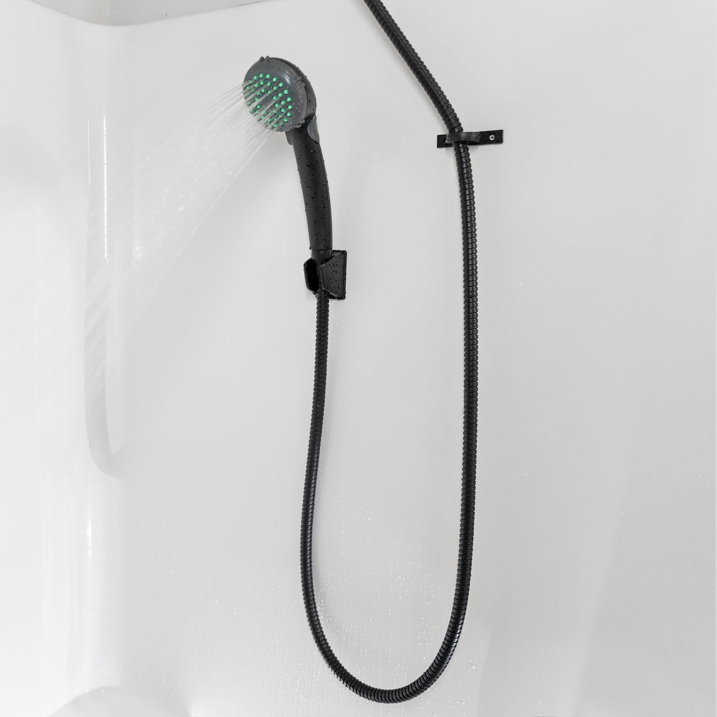 Dura Faucet RV Handheld Shower Wand Bracket Holder DF-SA156-MB, Mounting Screws Included (Matte Black)