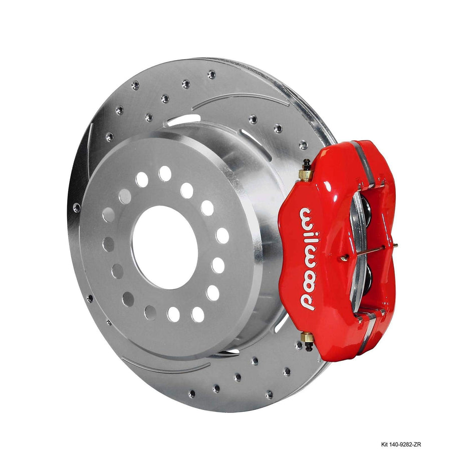 140-9282-ZR WILWOOD P/S Park Brake Kit, Drill, Zinc, Red Small Ford 2.50" Offset