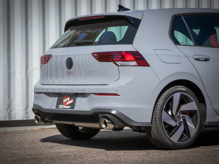 aFe Power 304 Stainless Steel Gemini XV Cat-Back Exhaust w/Cut-Out 3 IN to 2-1/2 Fit Volkswagen GTI (MKVIII) 2022 L4-2.0L (t) 49-36451-P