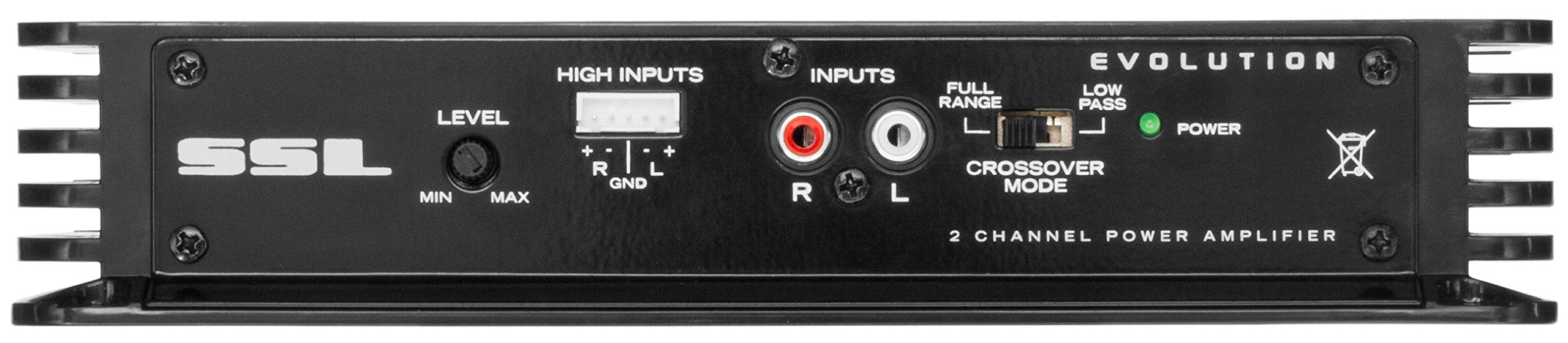 Sound Storm EV200.2 Laboratories Evolution 200 Watt, 2 Channel, 2 to 8 Ohm Stable Class A/B, Full Range, Car Amplifier, Black