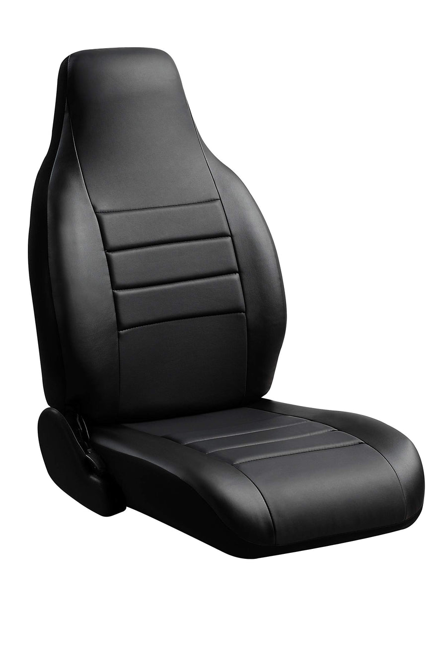 Fia Custom Fit SL69-26 BLK/BLK Front Seat Cover Bucket Seats - Leatherette (Solid Black)
