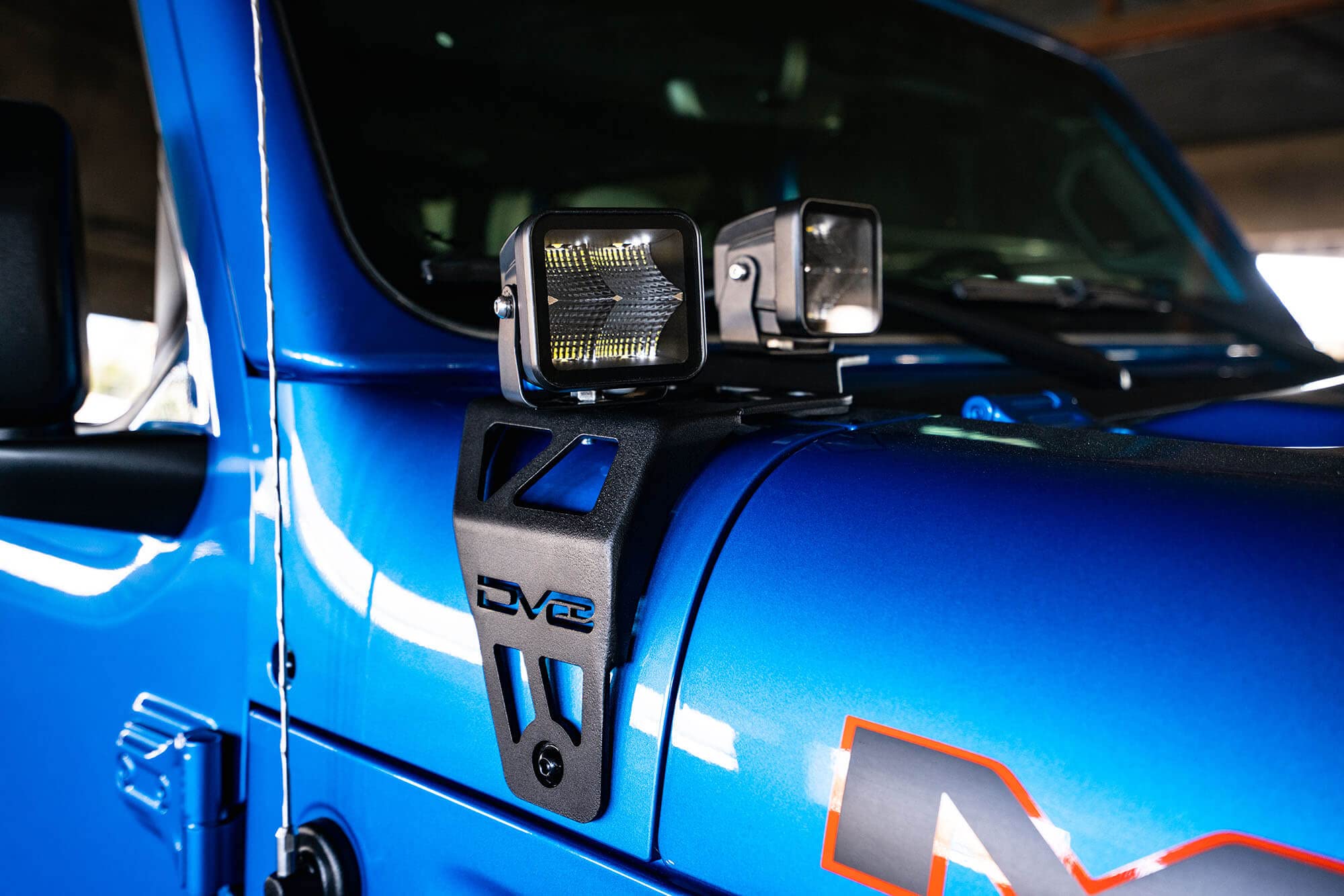 Dual LED Pod Light Mounts for Wrangler JL Rubicon 392 2020-2025 & Gladiator JT Mojave Edition | A-Pillar Mounted | Mounts 2 Light Pods Per Side | Driver & Passenger Side Pair | DV8 Offroad