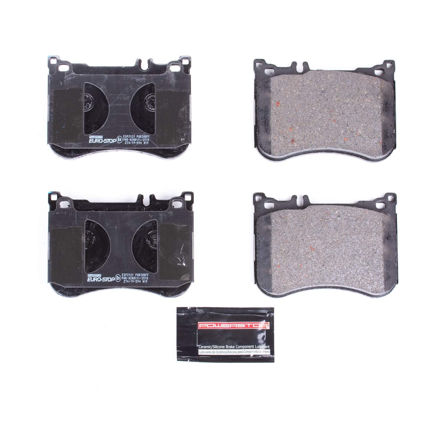Power Stop Euro-Stop ESP2121 ECE-R90 Certified Front Brake Pads For Maybach S, S450, S550, S550e, S560, SL400, SL450, SL550 [Model Specific]