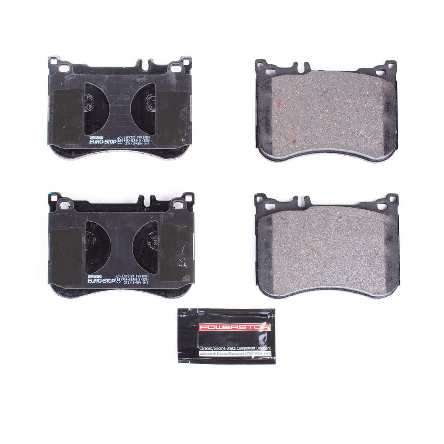 Power Stop Euro-Stop ESP2121 ECE-R90 Certified Front Brake Pads For Maybach S, S450, S550, S550e, S560, SL400, SL450, SL550 [Model Specific]