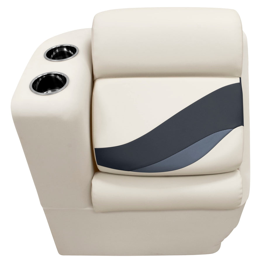 Wise Premier Series BM13006L-986 Pontoon Left Lean Back Recliner, Platinum/Spectra Navy/Cobalt