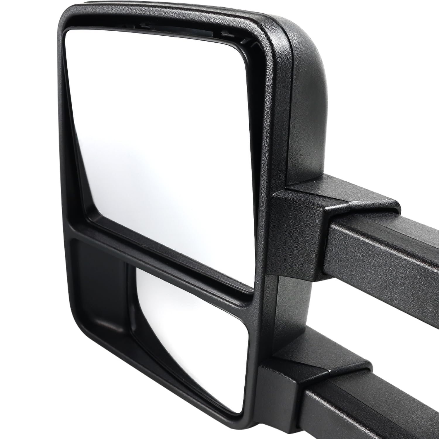 Manual Towing Mirrors SPEC-D TUNING Smoke Turn Signal Lamps Compatible with Ford F250 Super Duty 2003-2015