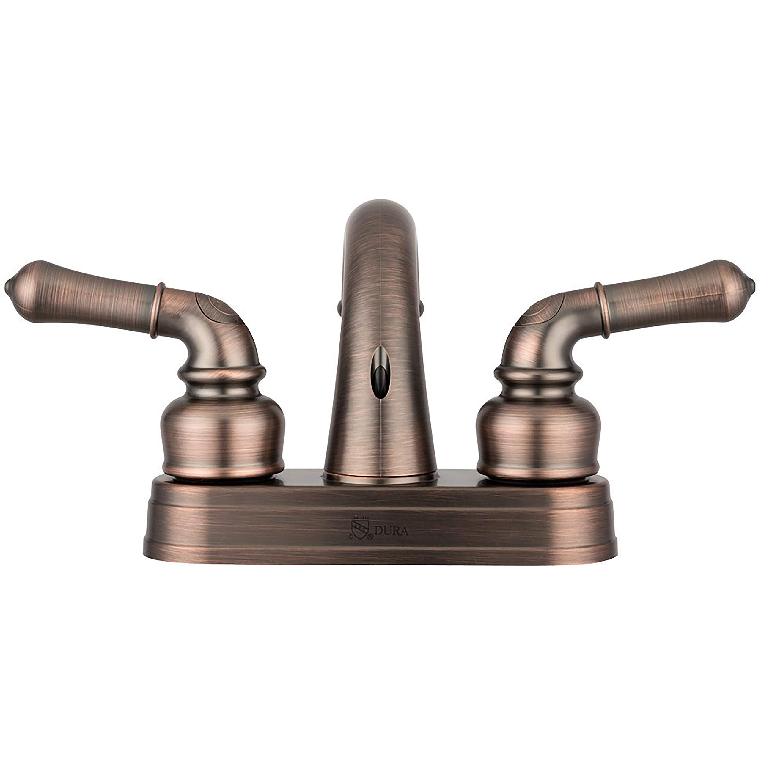 Dura Faucet RV Bathroom Sink Faucet DF-PL620C-ORB - Smooth Turning 2-Lever (Oil Rubbed Bronze)